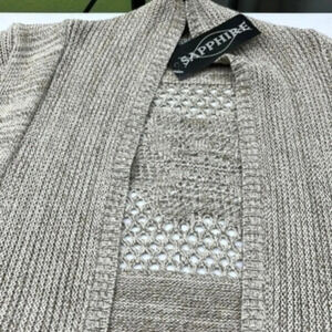 Sapphire open front sweater jacket S